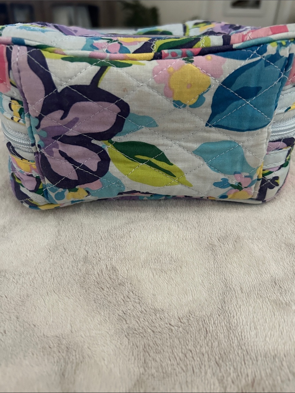 Vera Bradley Quilted Floral Lunch Tote in Purple, Pink, Blue & Green - Picture 3 of 9